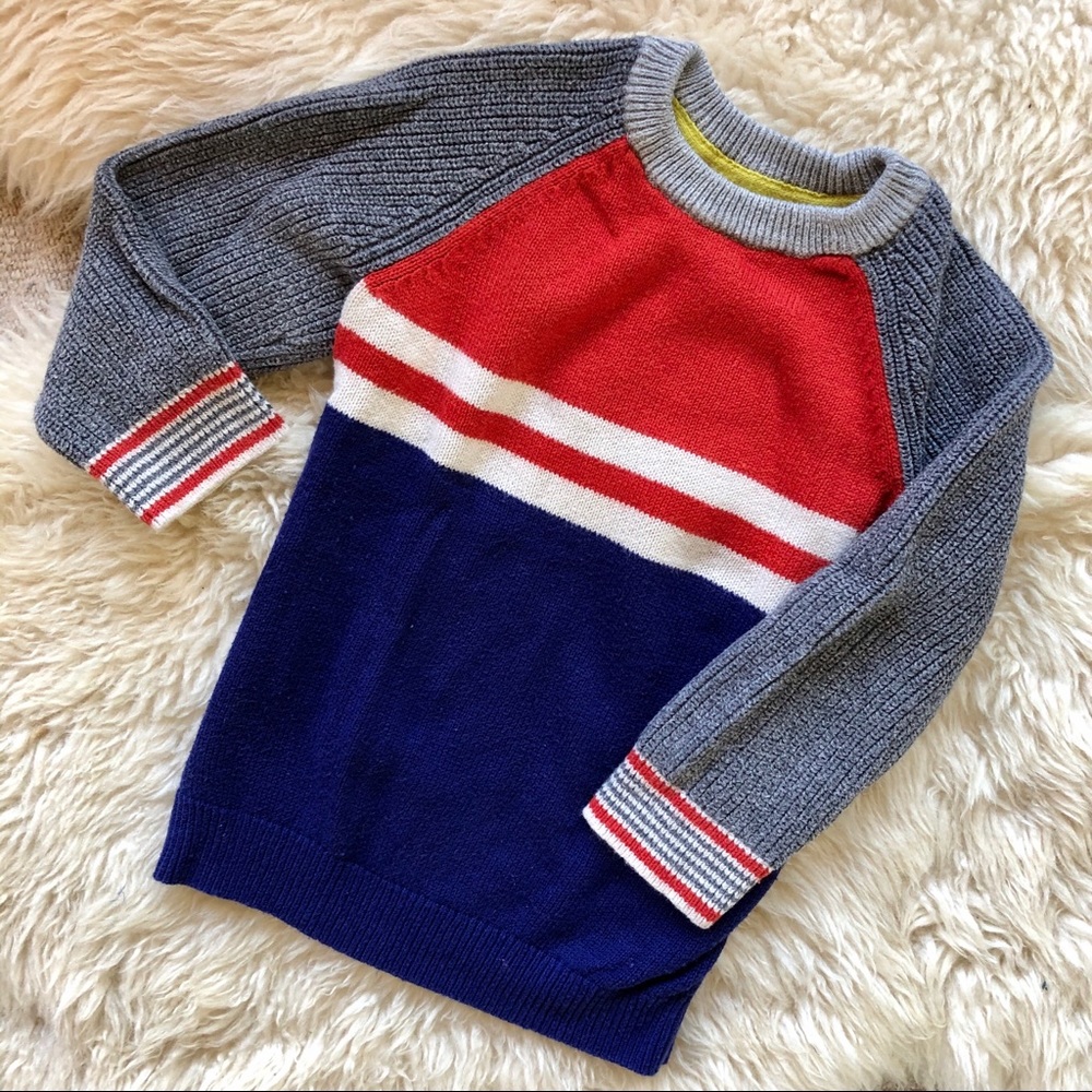 Boden Hotchpotch Crew Sweater | Salsa Red/Blue